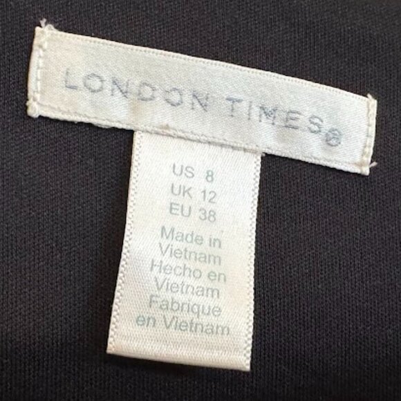 London Times Black & White Striped Dress - UK 12 / US 8 - Picture 4 of 4